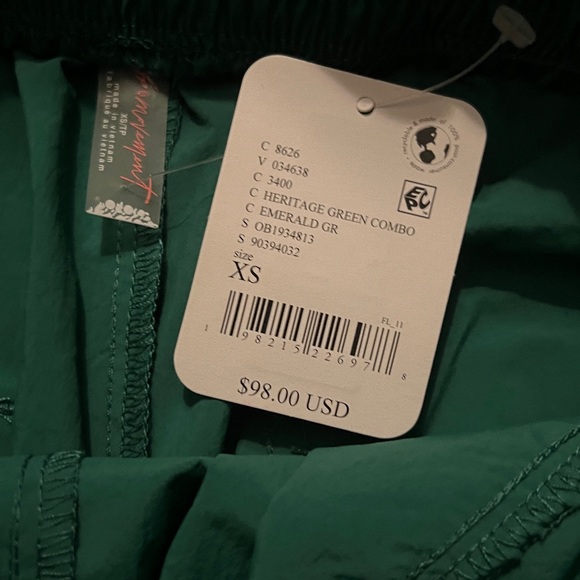FP Movement by Free People Green Track Pants with White Stripes NWT - Picture 2 of 4